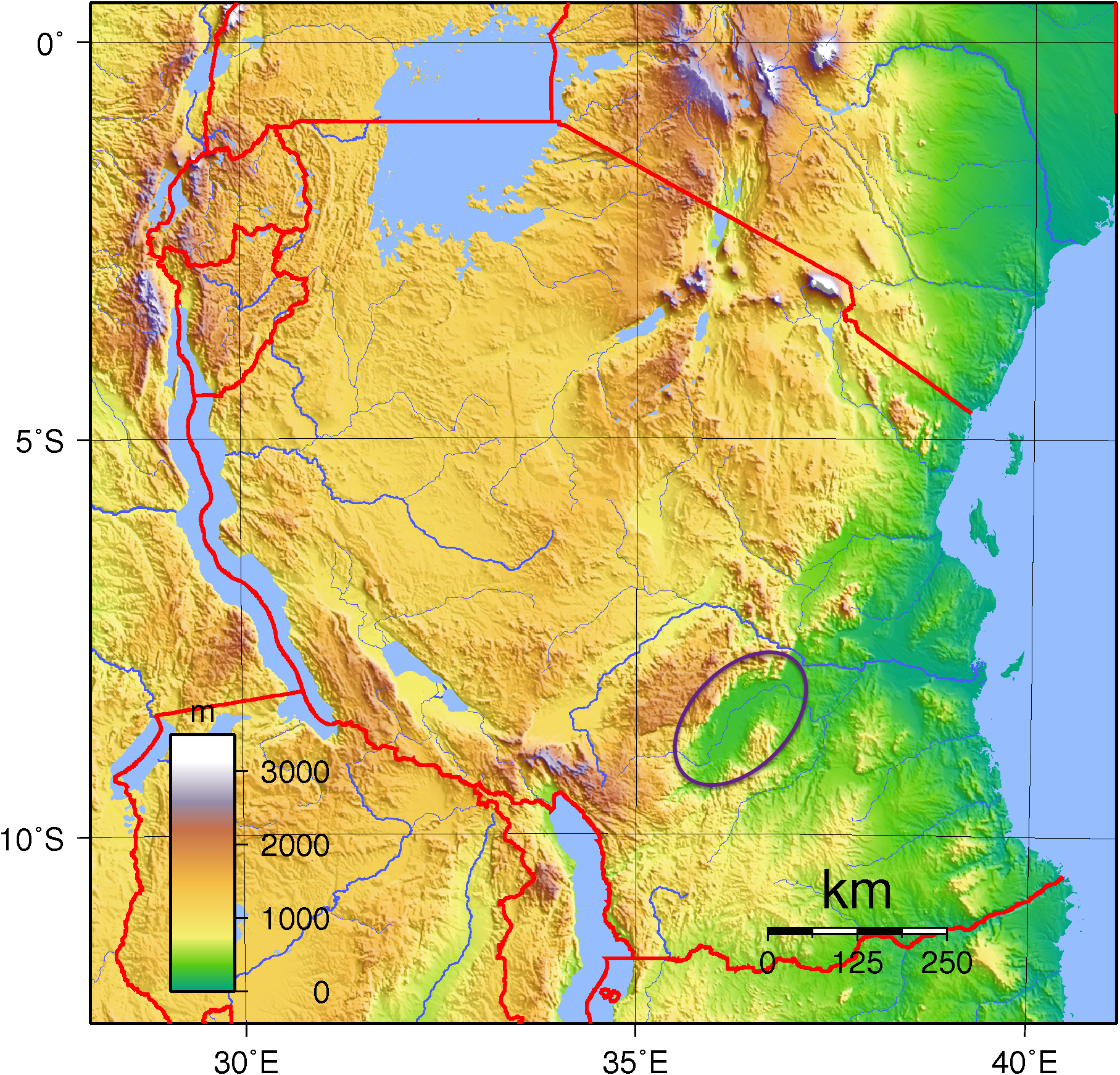 Tanzania Topography